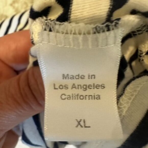 Clare V. Striped 3/4 sleeve Tee - Picture 5 of 6